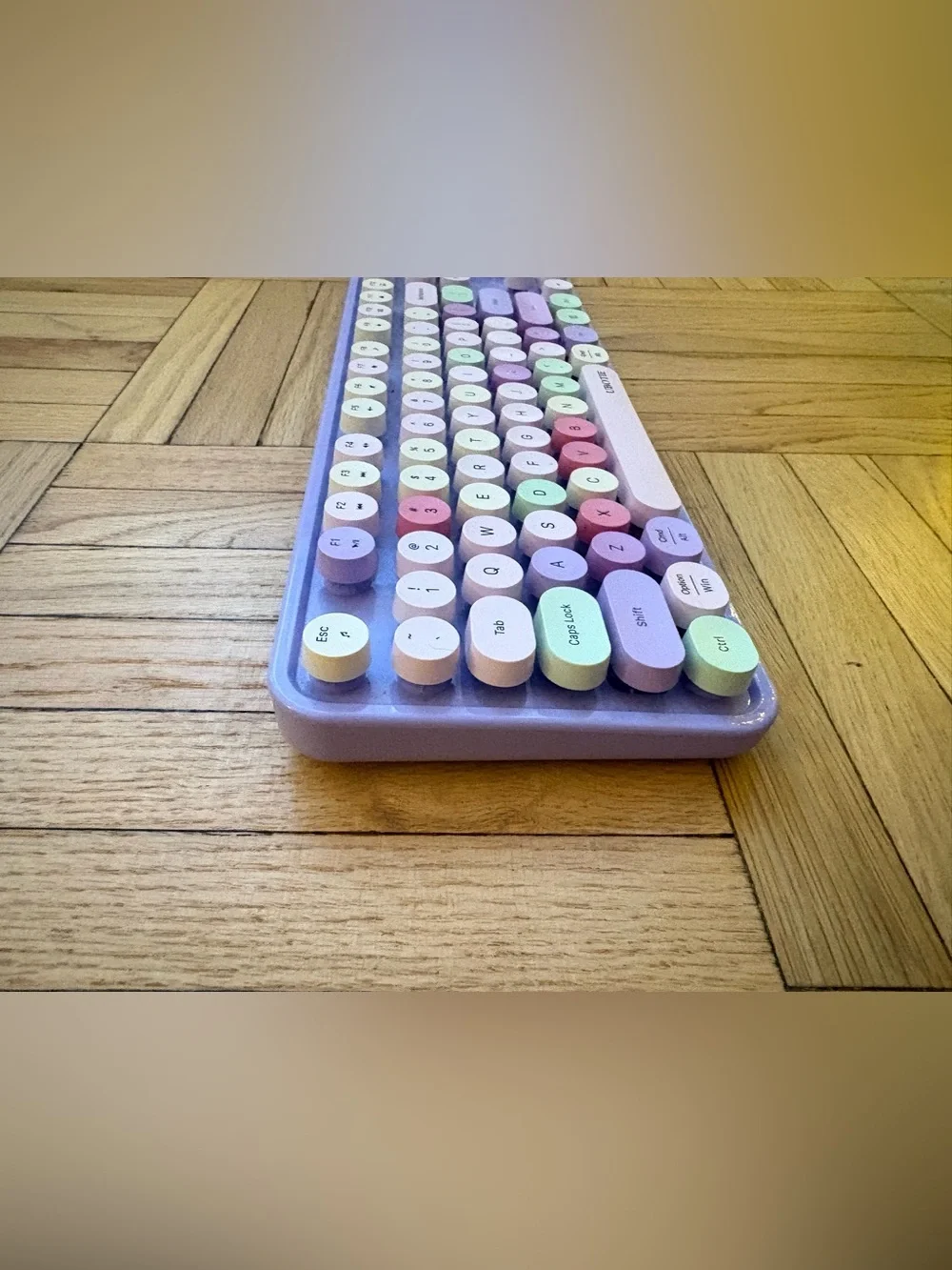UBOTIE Viral Purple Pastel Colorful Wireless Keyboard and Mouse Windows or Mac
